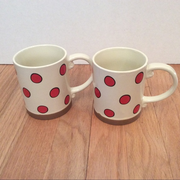 Vintage MSRF design studio Chicago pair of polka dot mugs - Picture 2 of 5